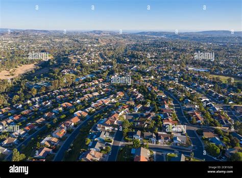 Aerial View Above Suburban Mission Viejo In Orange County California