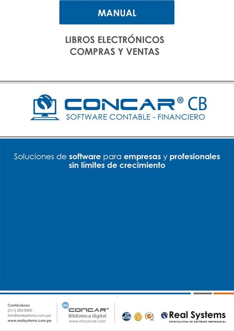 Manual Libros Electronicos Concar De Compras Y Ventas Para Concar