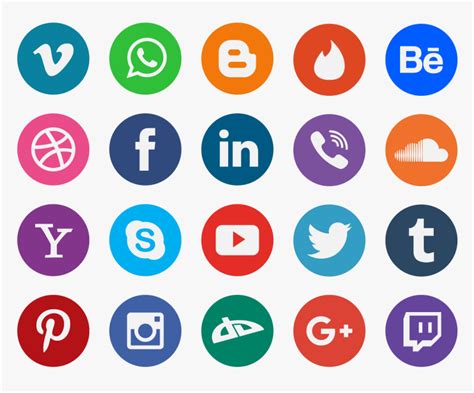 Social Media Icon Vector Free Graphic Collection Logos Redes Sociales