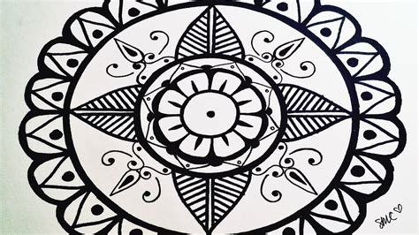 Mandala Draw A Very Simple Mandala For Beginners Step By Step Viyoutube