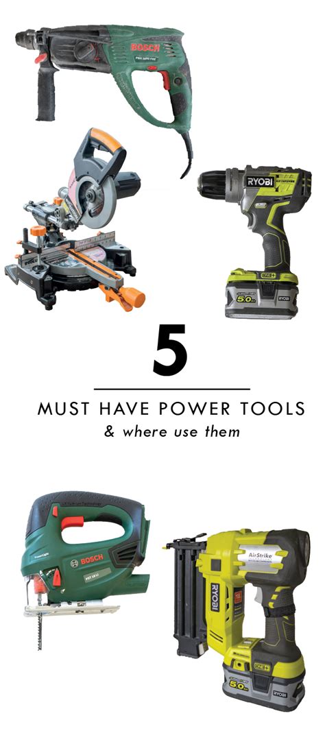 5 Must Have Power Tools And Where To Use Them
