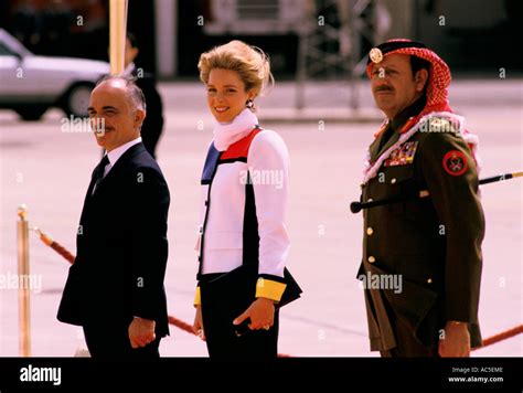 Queen Noor Of Jordan The American Wife Of King Hussein Stock Photo