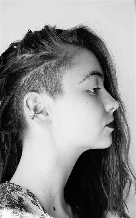 Women S Hair Sidecut Undercut Portrait Photography Shaved Head
