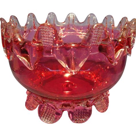 Vintage design this ice glass centerpiece vase or bowl comes from the series northern lights, designed by tauno wirkkala for humppila glassworks. Antique English Cranberry Art Glass Bowl from glassalley ...