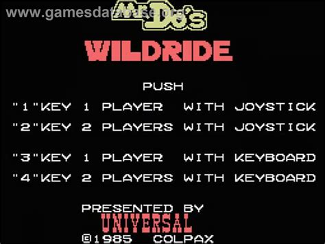 Mr Dos Wild Ride Msx Artwork Title Screen