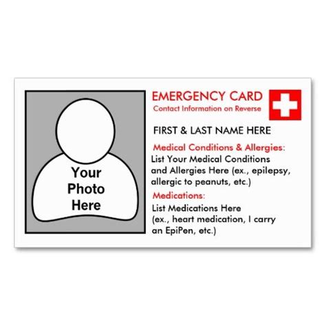 You can maintain and save a. Personalised Medical Information Cards | Zazzle.co.uk | Id ...