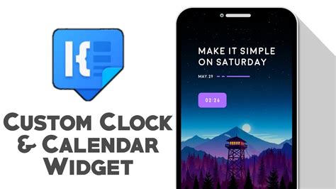 How To Use Kwgt Make Custom Clock And Calendar Widget In Your Homescreen Youtube
