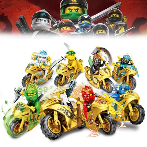 Building Toys Action Golden Ninjago Minifigures Cole Lloyd Nya Zane Kai