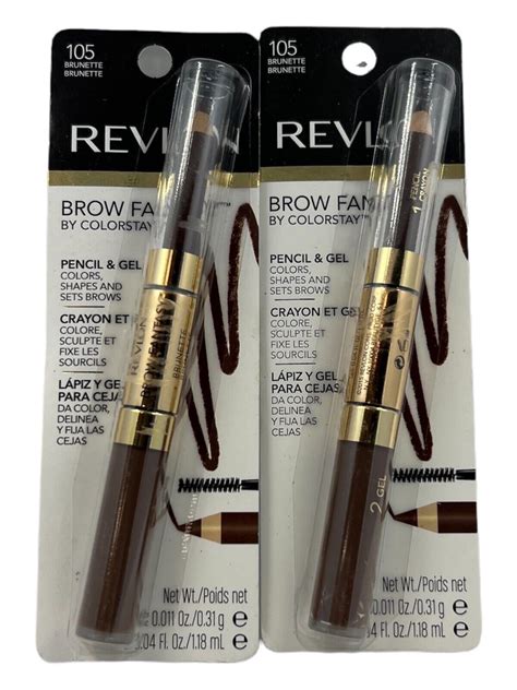 Revlon Brow Fantasy By Colorstay Pencil And Gel Brunette 105 2 Pack Ebay