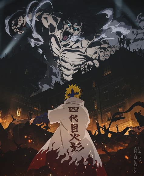 Aot X Minato Anime Attack On Titan Eren Levi Mikasa Naruto
