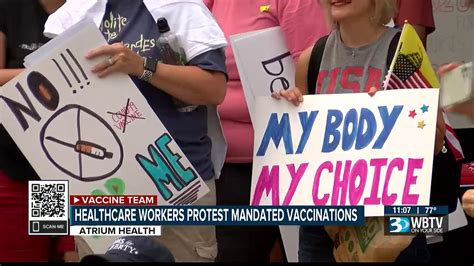 hundreds of healthcare workers march to protest employer mandated vaccinations crooks and liars