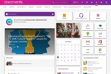 Intranet Design Examples And Templates Claromentis