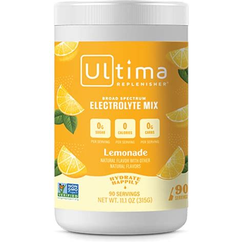 Ultima Health Products Ultima Replenisher Lemonade 111 Oz 315 Grams