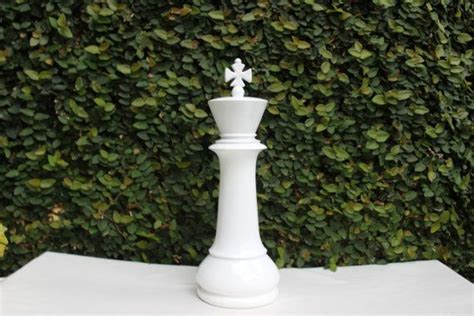 Edbo chess pieces only metal set, large 3.75 inch king, extra queens, no board. Large Chess Piece Upcycled Home Decor / King by ...