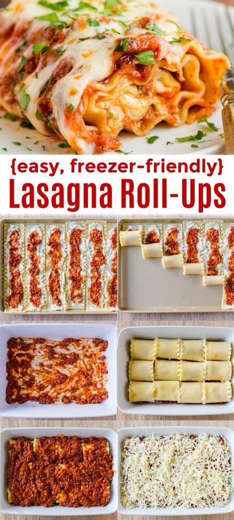 Easy And Freezer Friendly Lasagna Roll Ups Taste Like Classic Lasagna