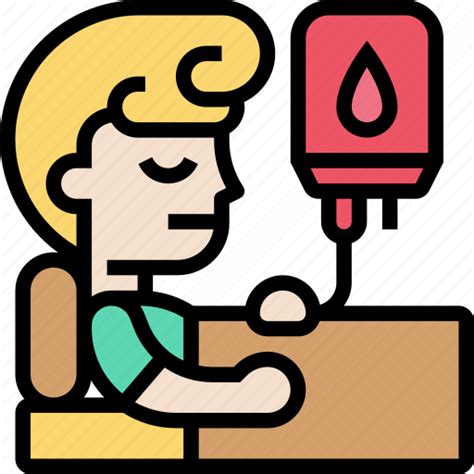 Intravenous Blood Bleeding Transfusion Patient Icon Download On