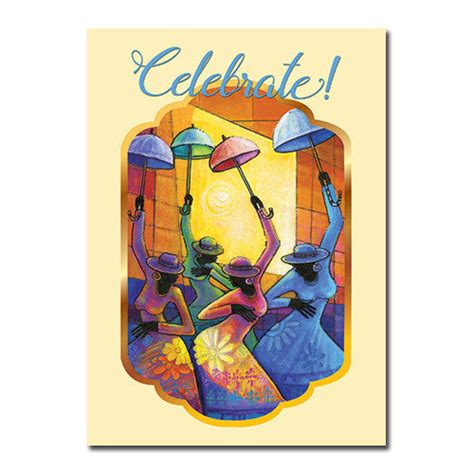 Celebrate African American Birthday Card 7x5 Inches High Gloss