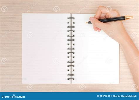 Hand Is Writing In A Notepad Stock Photo Image Of Diary Male 66473784