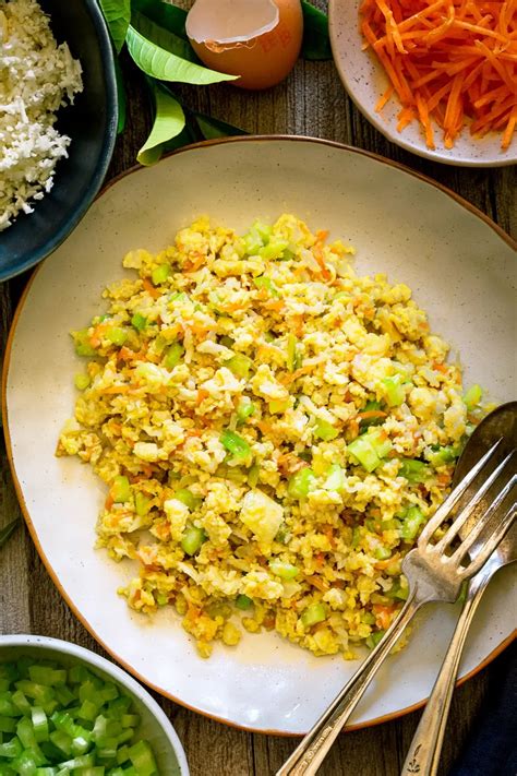 Stir Fried Cauliflower Rice Cooking With Lei