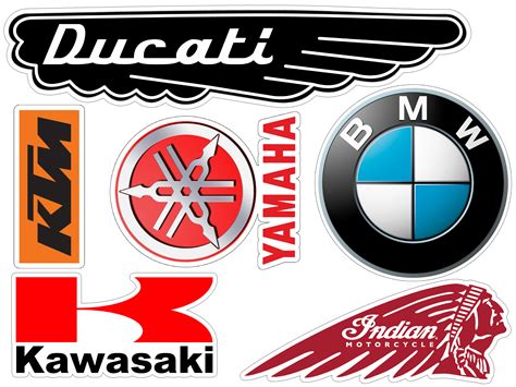 Motorcycle Brand Logos Ver 2 Vinyl Sticker Pack Vintage Stickers For