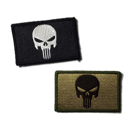 3x2 The Punisher Tactical Military Morale Patch Close Color Hook