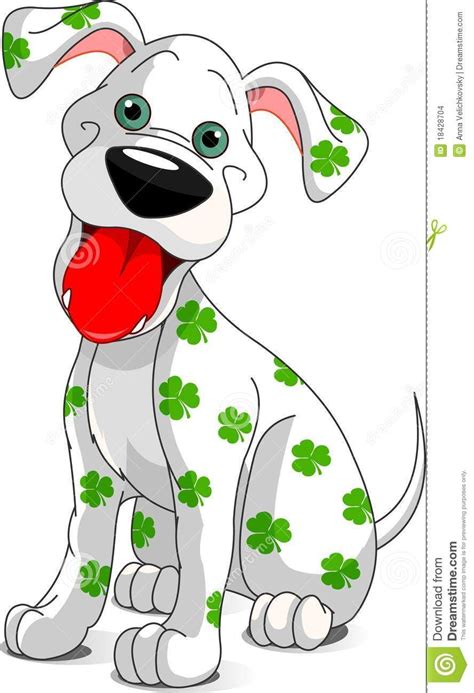 Cute Smiling St Patricks Day Dog Stock Vector Illustration Of March Domestic Saint