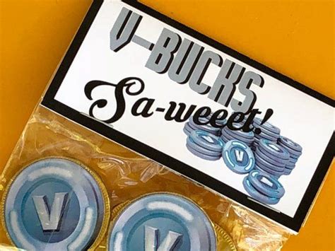 Fortnite Birthdayfortnite Favorsv Bucks Stickersbag Labels Etsy