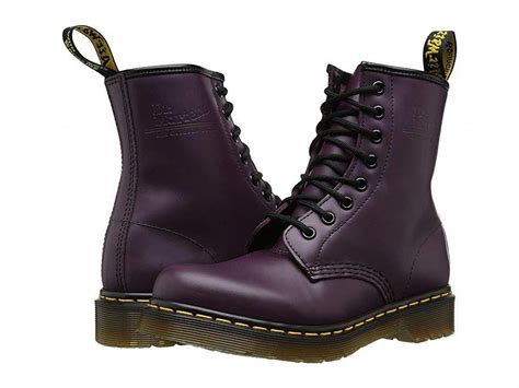 Dr Martens 1460 W Womens Lace Up Boots Purple Smooth Leather Docmartensoutfit Womens Lace