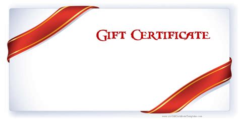 Free printable gift certificate templates