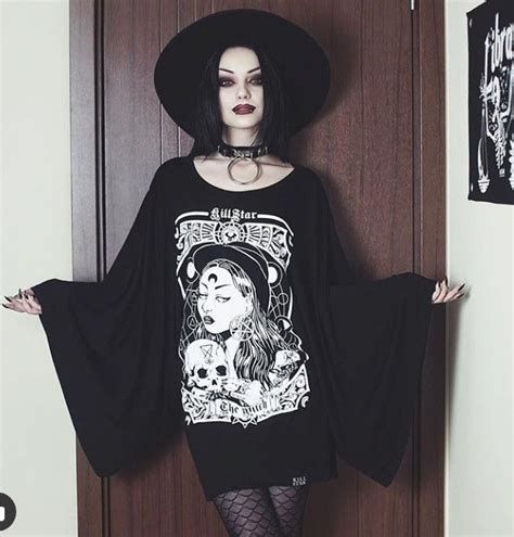 Flare Sleeve Dress Flare Long Sleeve Gothic Dress Gothic Outfits
