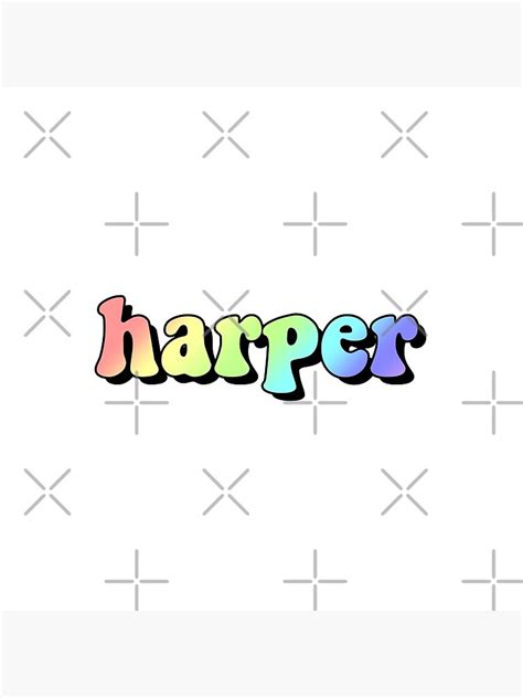 Aesthetic Rainbow Harper Name Poster For Sale By Star10008 Redbubble