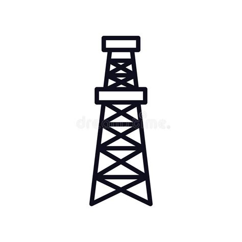 drilling rig icon  model  onshore drilling  oil  gas colorful vector illustration