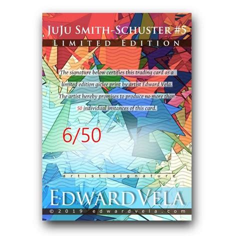 Juju Smith Schuster Sketch Card Limited Edward Vela Signed On