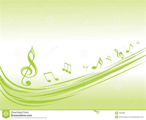Green Musical Waves Illustration Stock Illustration Illustration Of