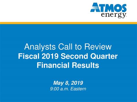 Atmos Energy Corporation 2019 Q2 Results Earnings Call Slides Nyse