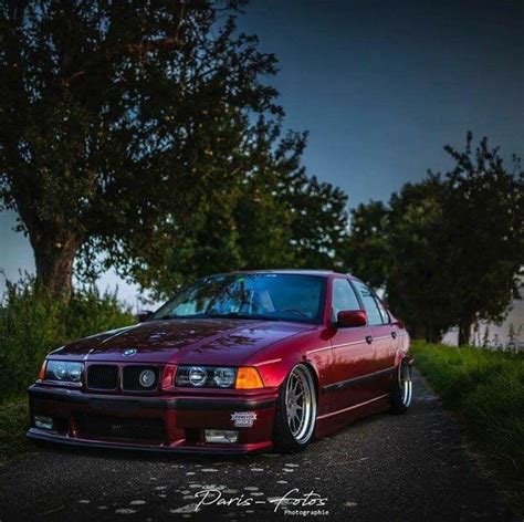 Bmw E36 3 Series Burgundy Slammed Bmw Bmw E36 Roadsters