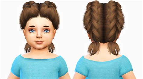 Fabienne Sims4cc Sims4customcontent Sims Hair Toddler Hair Sims 4
