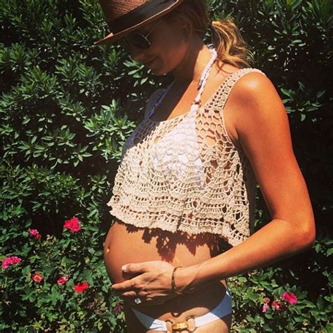 Stacy Keibler Shows Off Her Pregnant Bikini Body E News