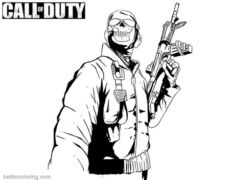In this guide, you can find all the weapons from blueprints that have colored tracer bullets in call of duty modern warfare and call of duty warzone, including red, blue, pink, purple, yellow, and green bullets. Call of Duty Coloring Pages Ghost with Gun - Free ...