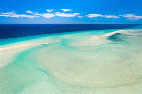 Aerial View Of Sotavento Beach Lagoon In Costa Calma Fuerteventura Island Stock Photo