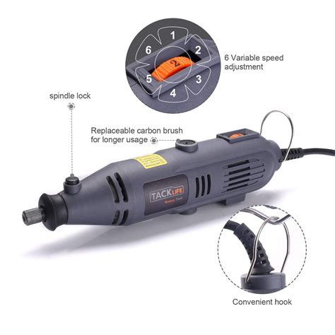 Rotary Tool With Flex Shaft And 60 Accessories 135w Power Variable