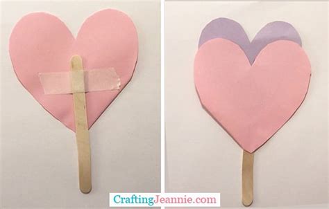 Heart Popsicle Stick Craft For A Group Of Kids Crafting Jeannie
