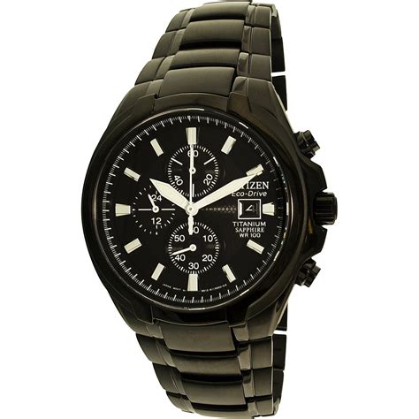 Citizen Mens Ca0265 59e Black Titanium Eco Drive Dress Watch