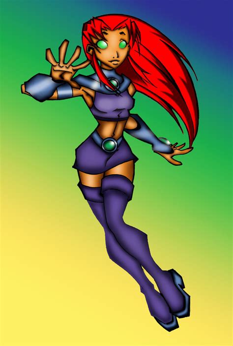 Starfire Colored By Spyderbankai On Deviantart