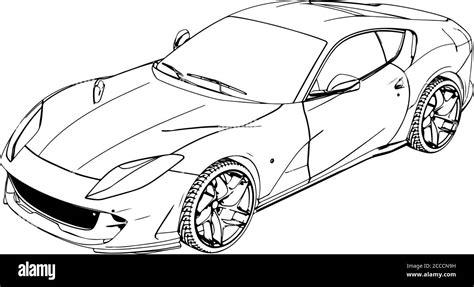 Sketch Sports Car Fast Vector Stock Vector Image And Art Alamy