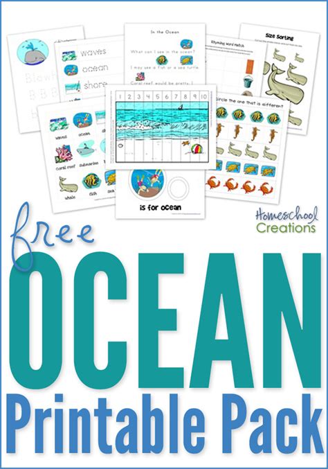 Ocean Preschool Pack ~ Free Preschool Printables