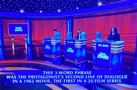 Tonights Final Jeopardy Clue Jamesbond