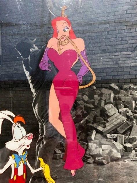 Disney Production Cel Of Roger Rabbit And Jessica From Who Framed Roger