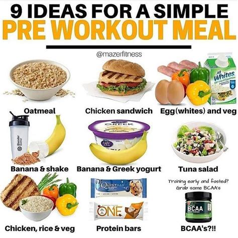 9 Ideas For A Simple Pre Workout Meal Bymazerfitness Alright Ive
