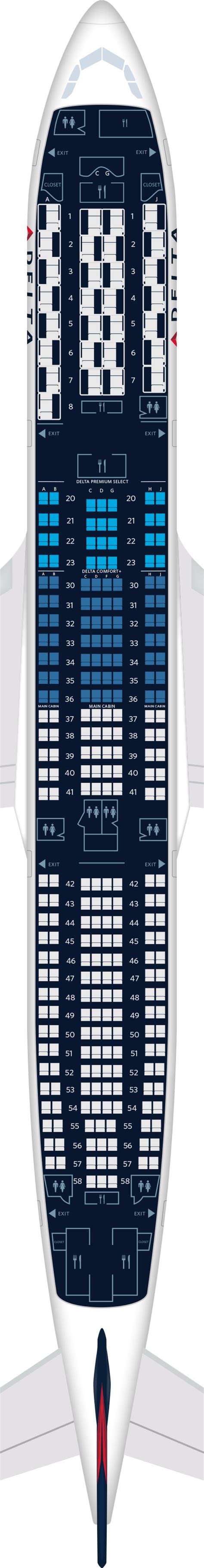 Delta A330 900 Seat Map